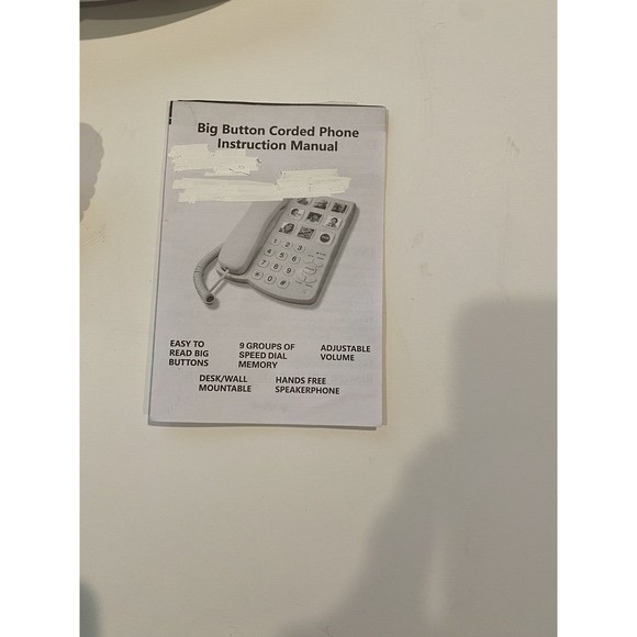 Big Button Phone Seniors, LD‑858HF Key Amplified Telephone Photo Memory Corded - Picture 5 of 7